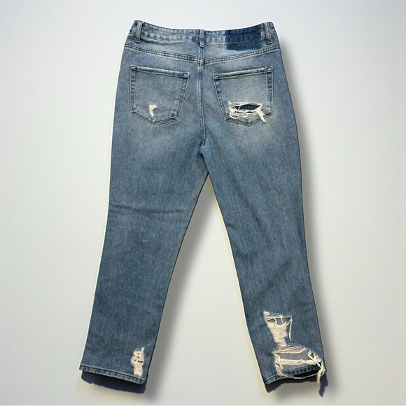 Flying Monkey Women's Blue Jeans Size 28 Distressed Straight Leg High Rise Denim - Picture 13 of 13